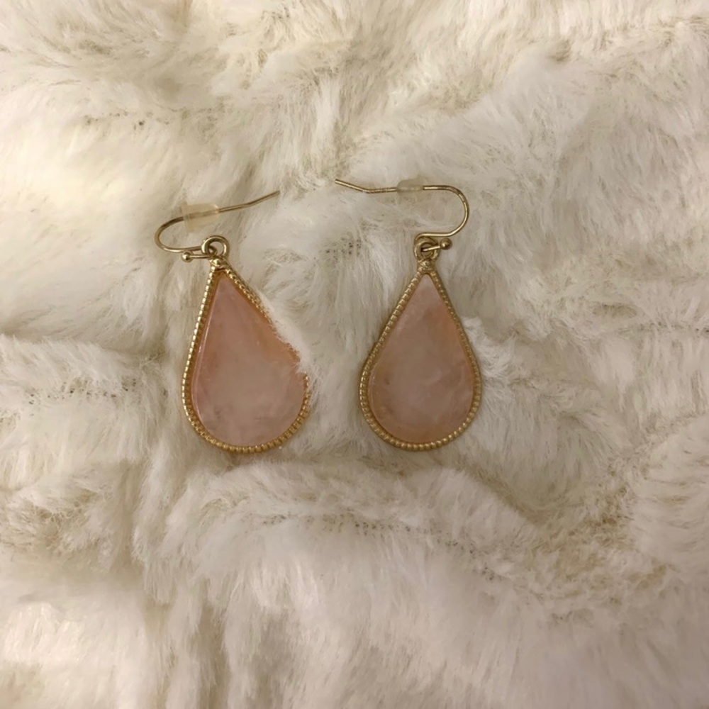 Francesca’s Pink Earrings with Gold Accents